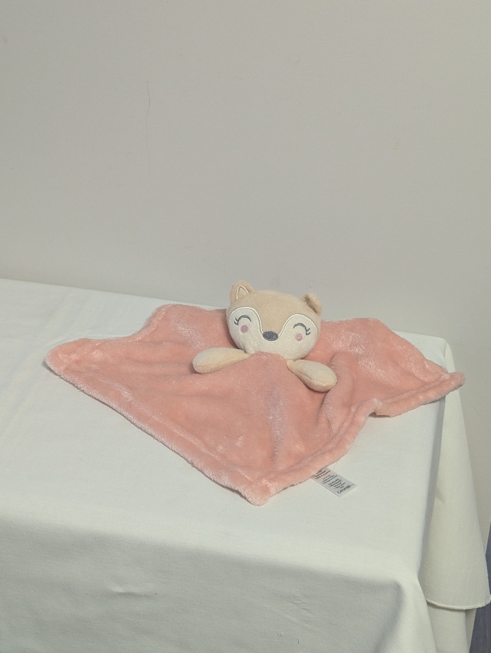 George Pink Tan FOX Plush Security Blanket Baby Lovey nunu Soother Stuffed